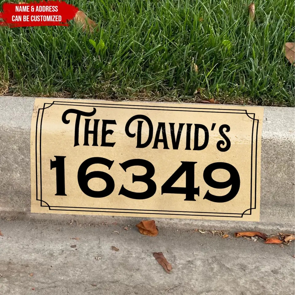 Custom Address Decal - Personalized Curb Decal, Custom Address - CD03