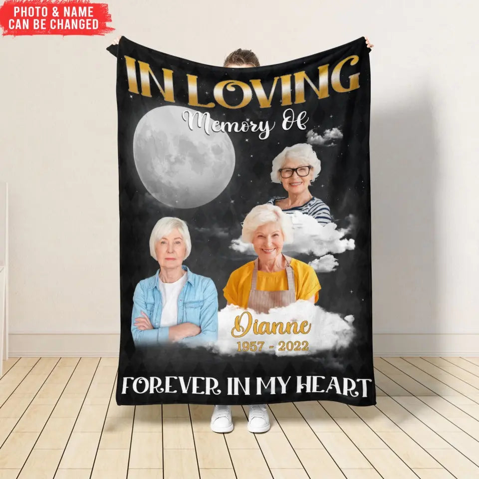 In Loving Memory Of - Personalized Blanket, Memorial Gift - BL31