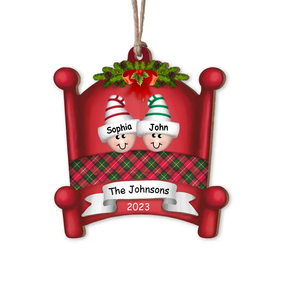 Family Sleepyheads - Personalized Wooden Ornament, Gift For Family - ORN124