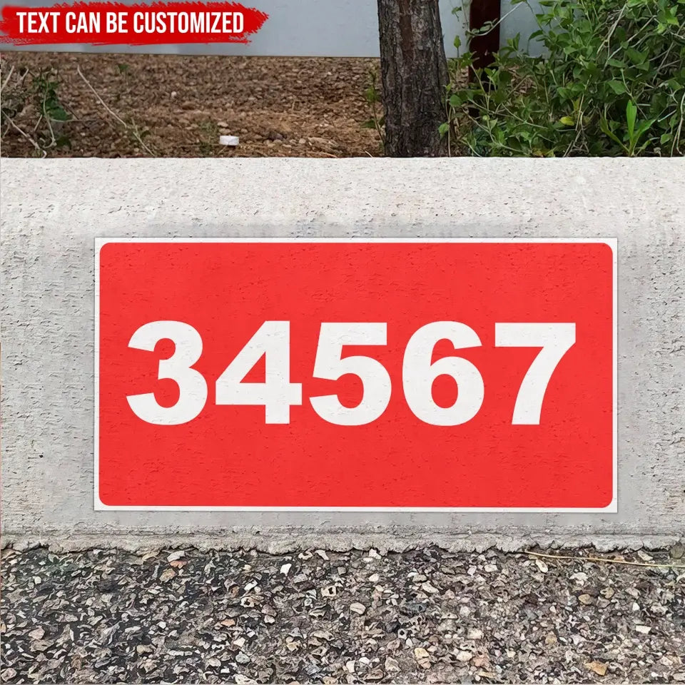 Curb Wrap Address Decal - Personalized Curb Decal - CD06