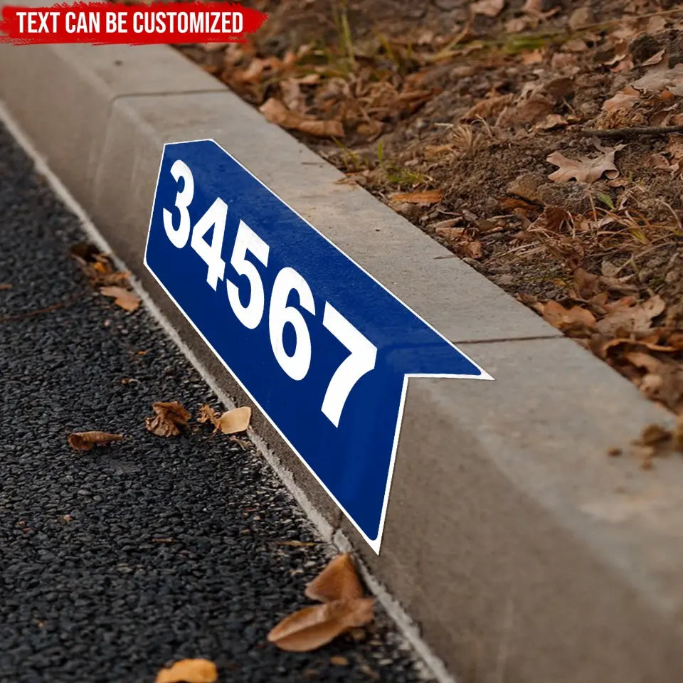 Curb Wrap Address Decal - Personalized Curb Decal - CD06