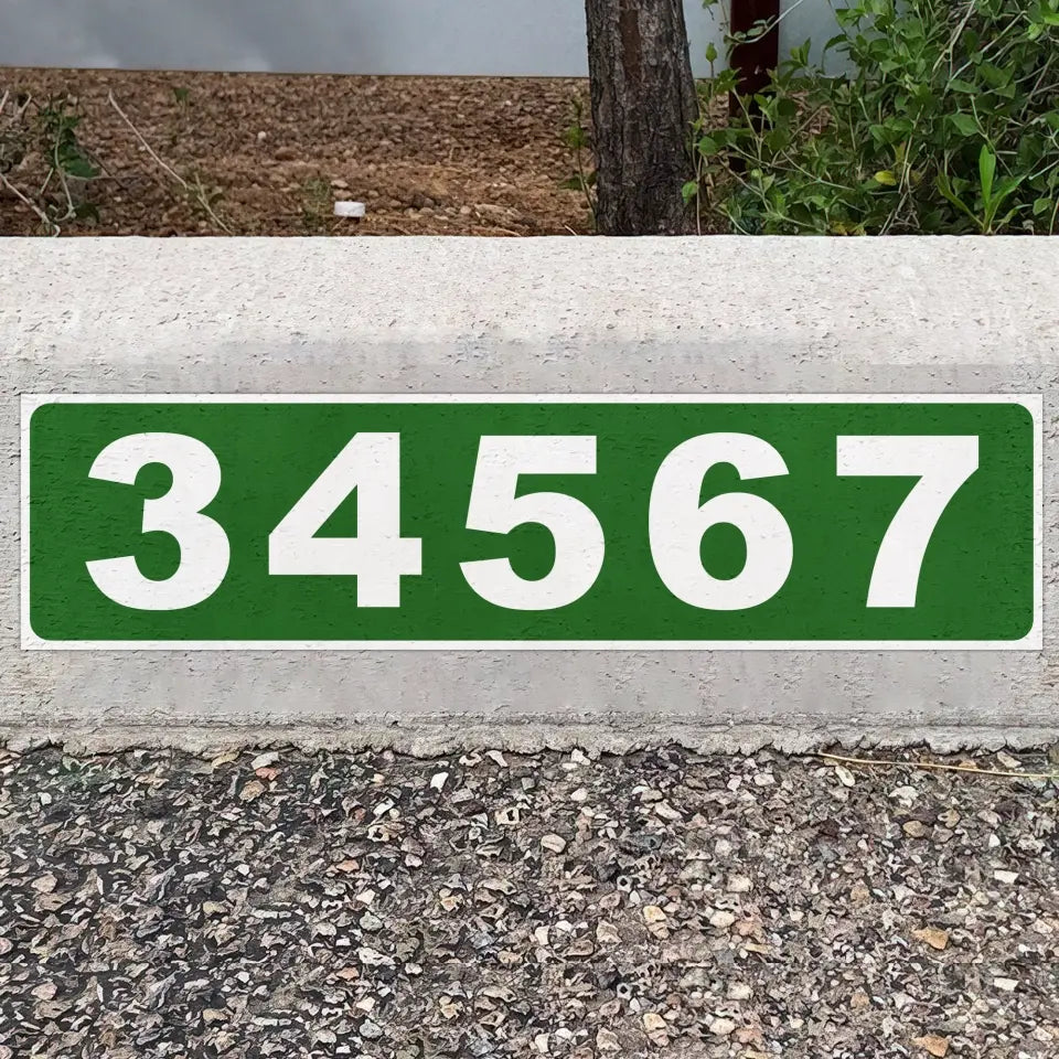 Curb Wrap Address Decal - Personalized Curb Decal - CD06
