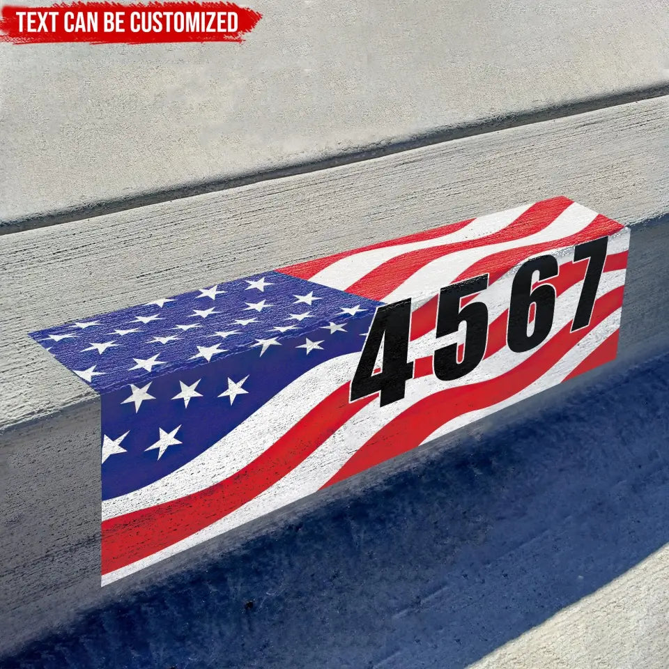 Country Flags - Personalized Curb Decal, Curb Address Decal - CD05