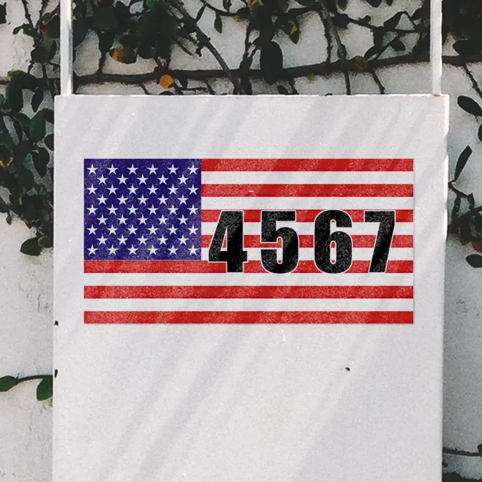 Country Flags - Personalized Curb Decal, Curb Address Decal - CD05