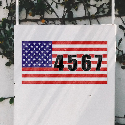 Country Flags - Personalized Curb Decal, Curb Address Decal - CD05