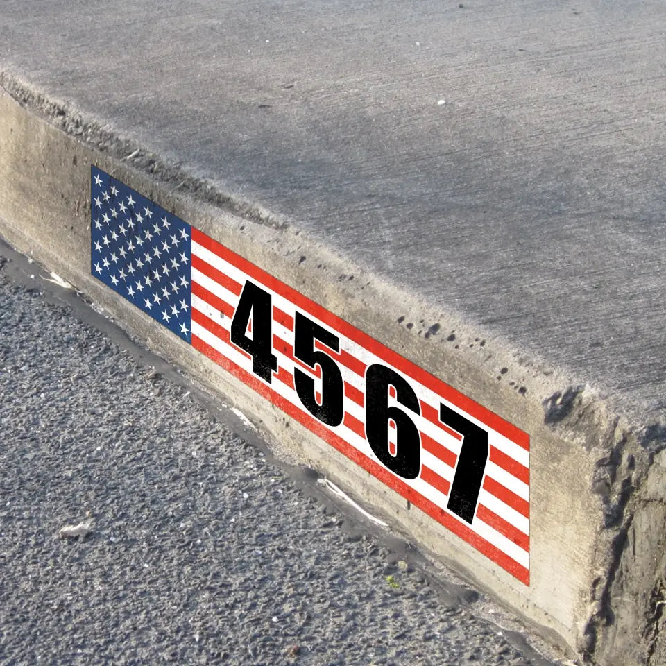 Country Flags - Personalized Curb Decal, Curb Address Decal - CD05 ...