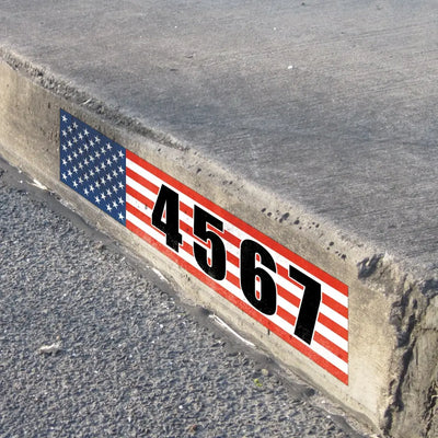 Country Flags - Personalized Curb Decal, Curb Address Decal - CD05