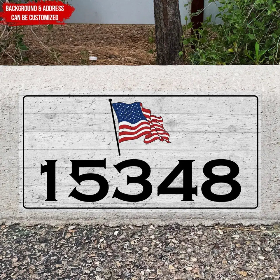 Country Flags 2 - Personalized Curb Decal, Curb Address Decal - CD07