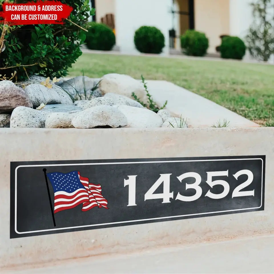 Country Flags 2 - Personalized Curb Decal, Curb Address Decal - CD07