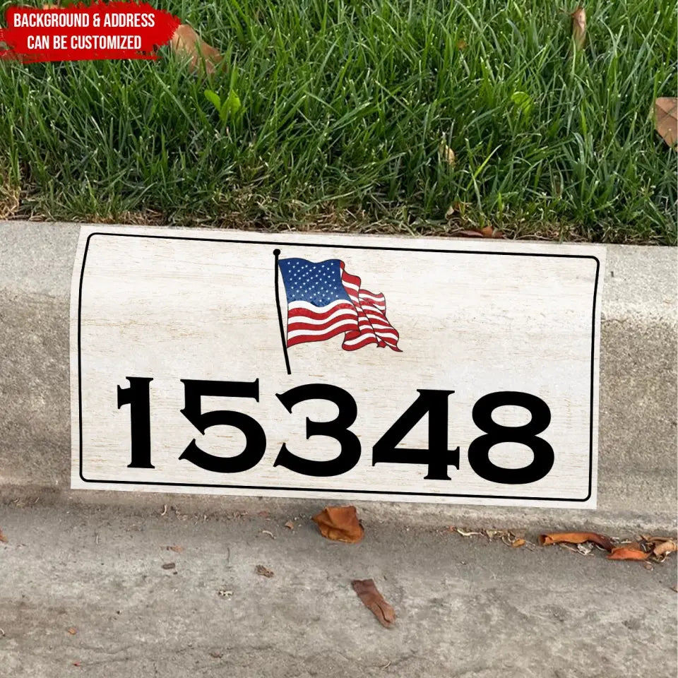 Country Flags 2 - Personalized Curb Decal, Curb Address Decal - CD07