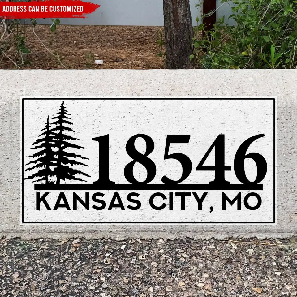 House Number - Personalized Curb Decal, Gift For Family - CD08