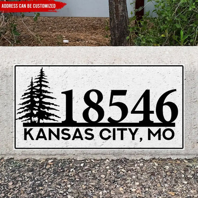 House Number - Personalized Curb Decal, Gift For Family - CD08