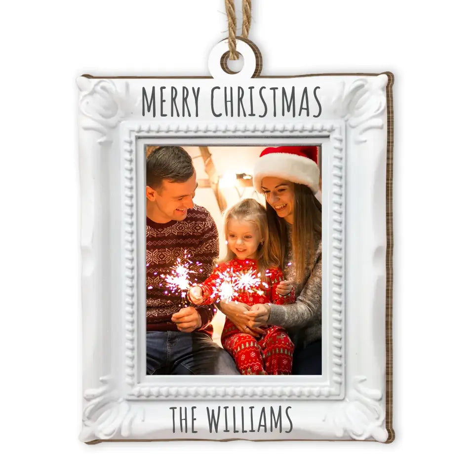 Merry Christmas - Personalized Wooden Ornament, Gift For Christmas - ORN130