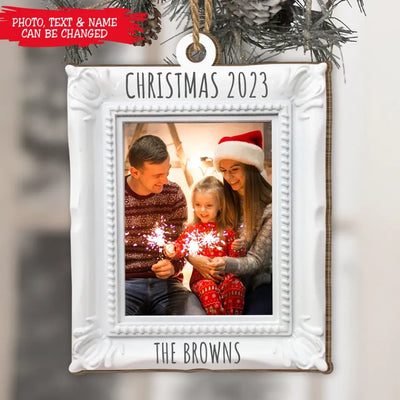 Merry Christmas - Personalized Wooden Ornament, Gift For Christmas - ORN130