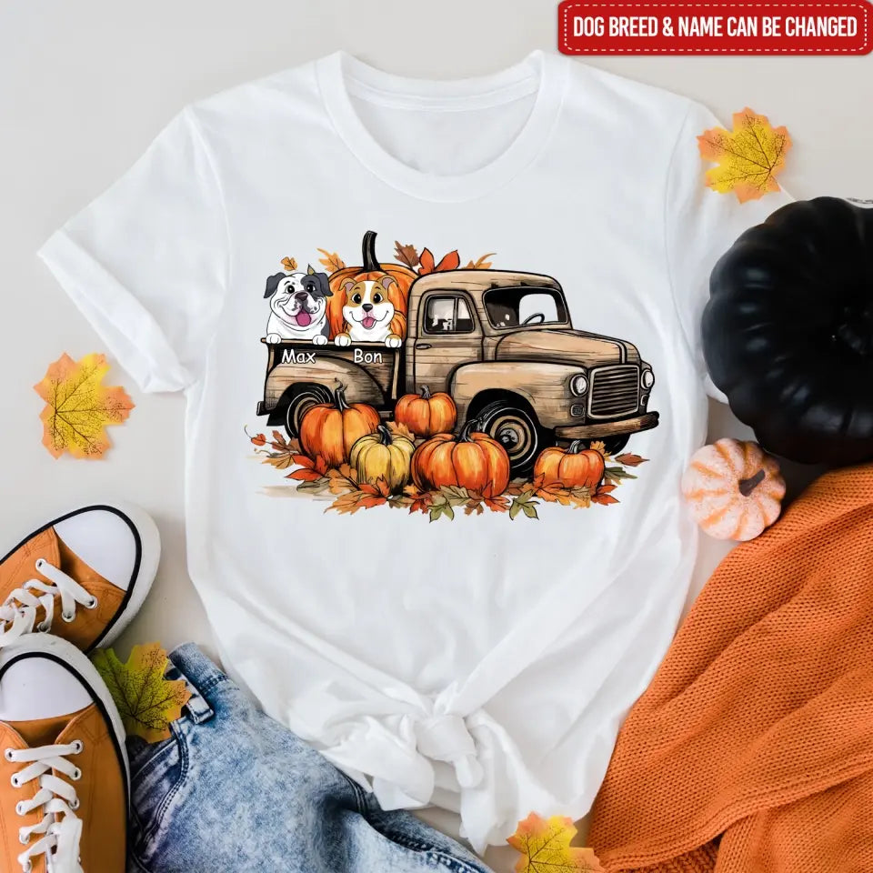Thanksgiving Truck - Personalized T-Shirt, Gift For Dog Lovers - TS1019