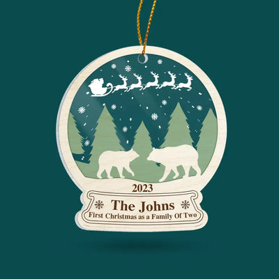First Christmas As A Family Of Four - Personalized Acrylic Ornament, Gift For Christmas - ORN138