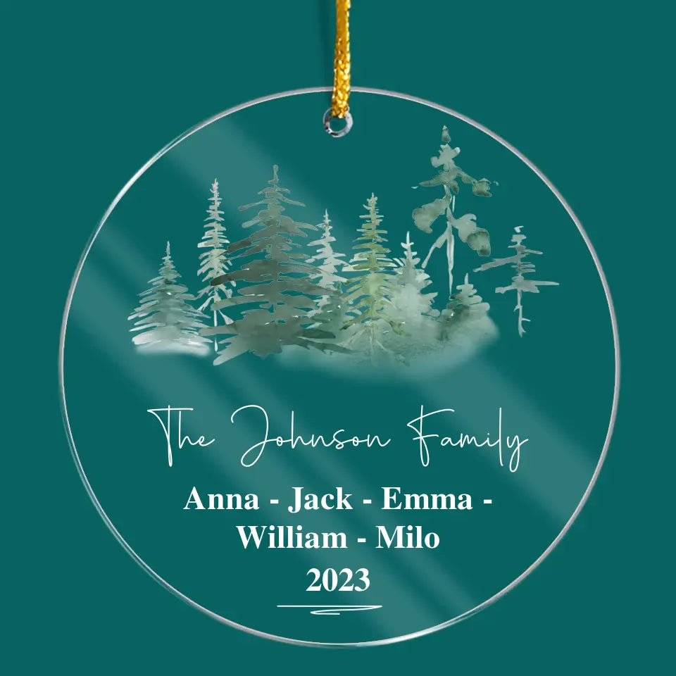Family Members Name - Personalized Acrylic Ornament, Gift For Christmas - ORN139