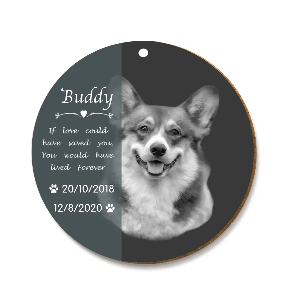 Pet Memorial Photo - Personalized Christmas Ornament