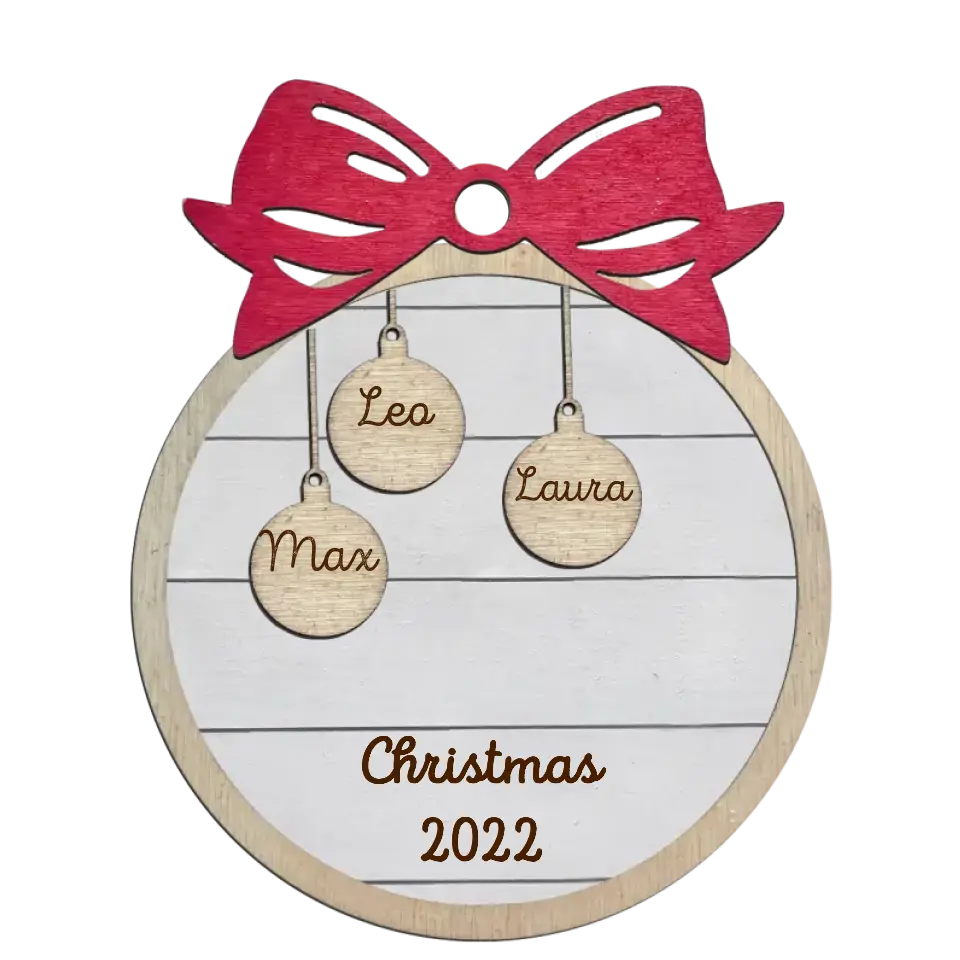 Family Christmas Ornament - Personalized Family and Pet Ornament/ Personalized Christmas Ornament/ Personalized Christmas- Christmas in July