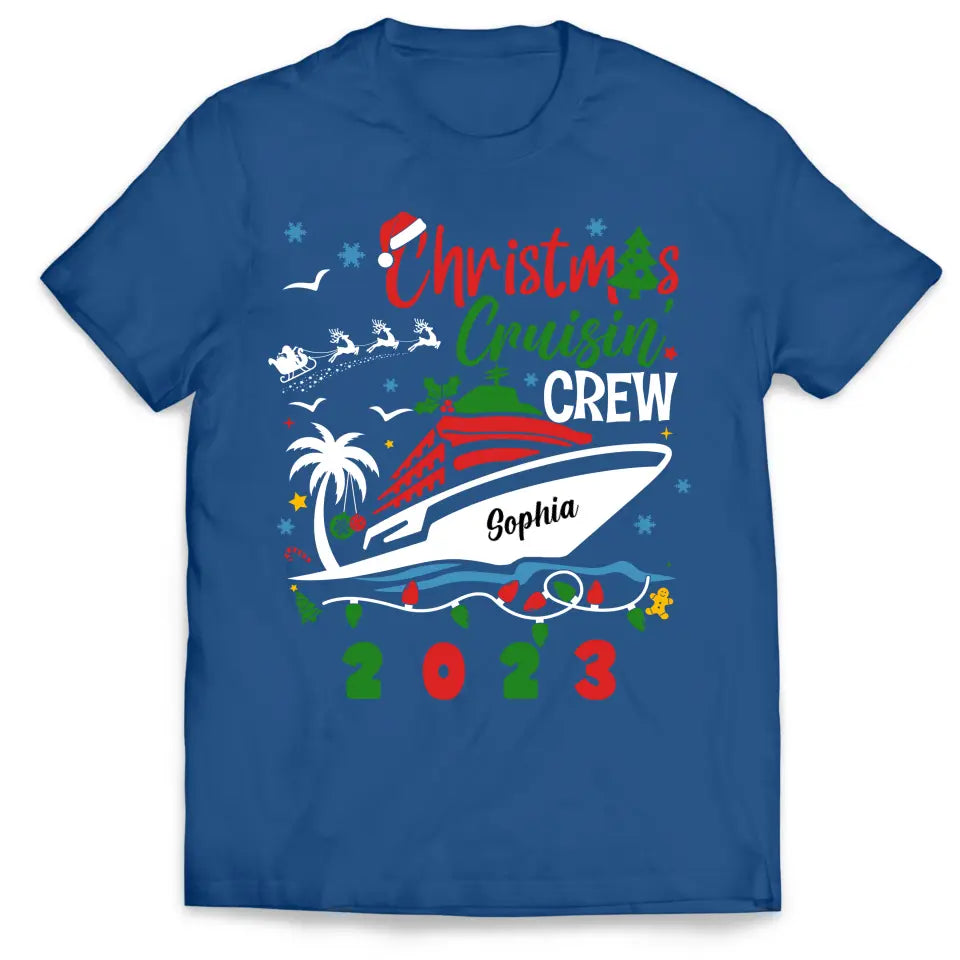 Christmas Cruise Shirt - Personalized T-Shirt, Christmas Family Vacation Shirt - TS1020