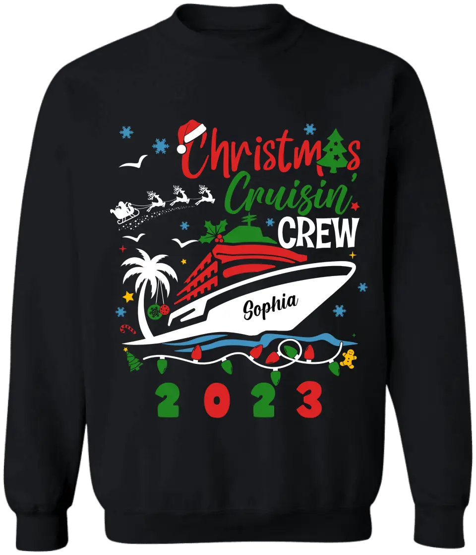 Christmas Cruise Shirt - Personalized T-Shirt, Christmas Family Vacation Shirt - TS1020