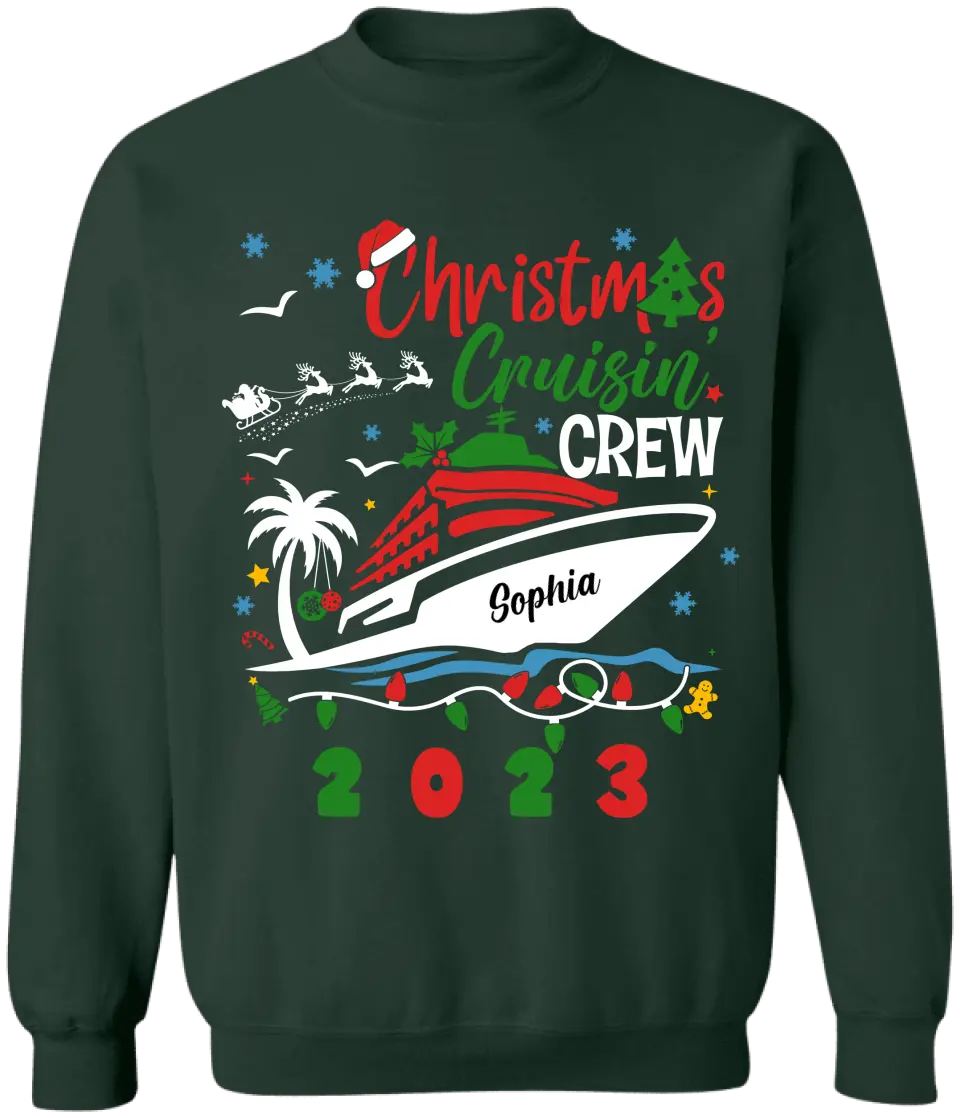 Christmas Cruise Shirt - Personalized T-Shirt, Christmas Family Vacation Shirt - TS1020