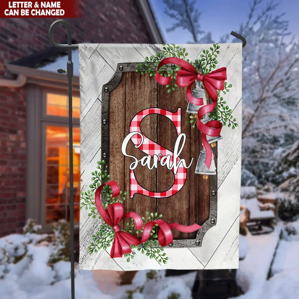 Merry Christmas House - Personalized Garden Flag, Christmas Decor - GF144