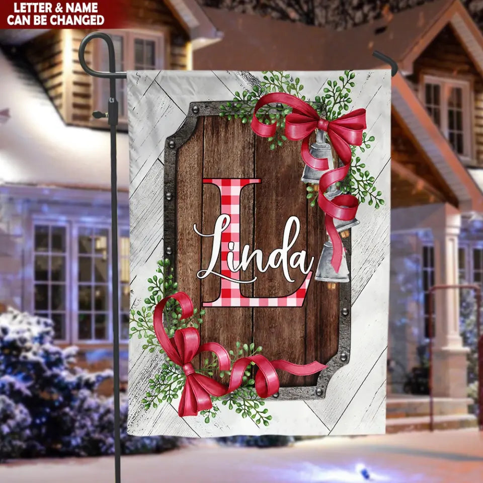 Merry Christmas House - Personalized Garden Flag, Christmas Decor - GF144