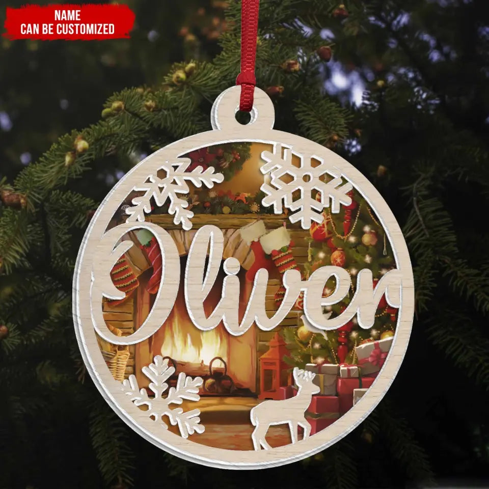 Christmas Custom Name - Personalized Suncatcher Ornament, Christmas Gift - SUN18