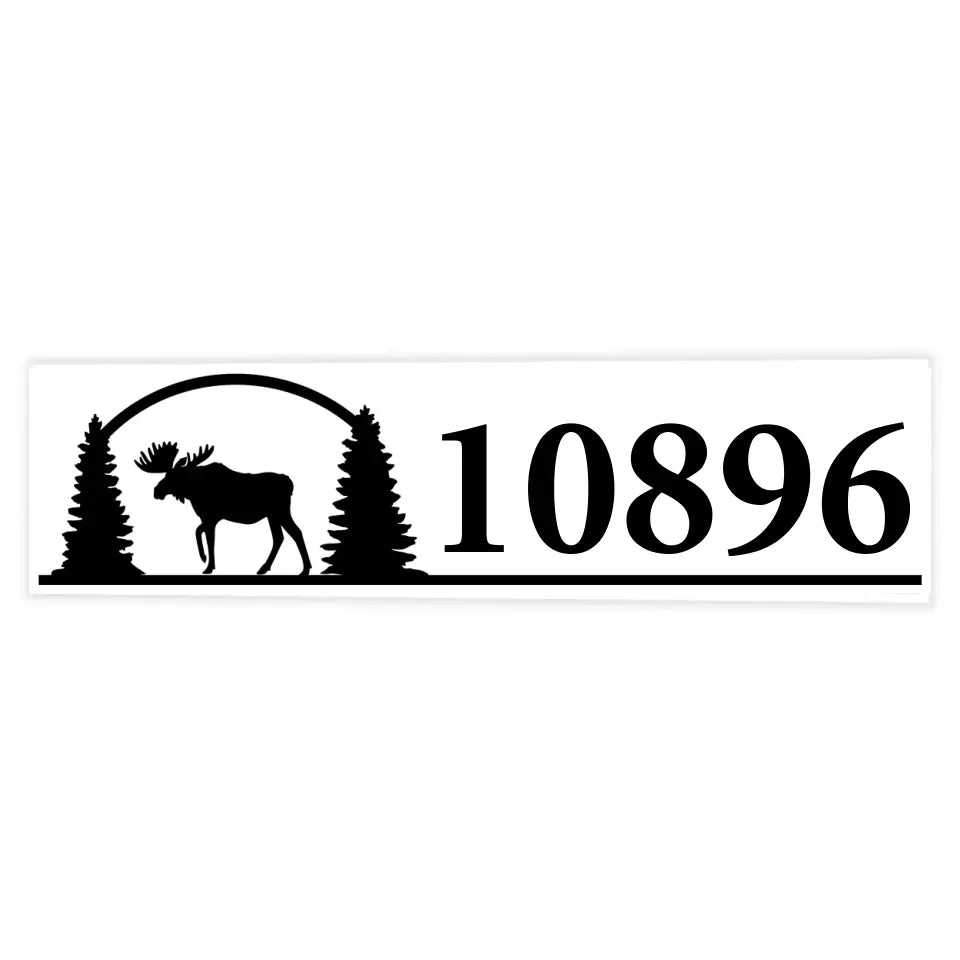 Wild Animal Adventure - Personalized Curb Decal, Custom Address Curb Decal - CD10