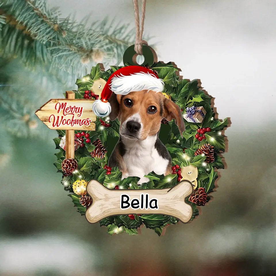 Merry Woofmas, Christmas Gift - Personalized Ornament, Gift For Dog Lovers - ORN149