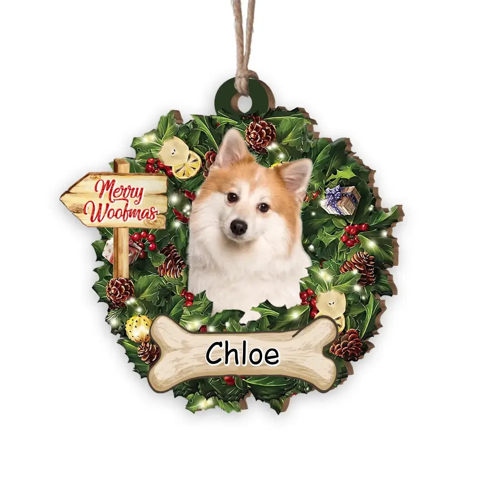 Merry Woofmas, Christmas Gift - Personalized Ornament, Gift For Dog Lovers - ORN149