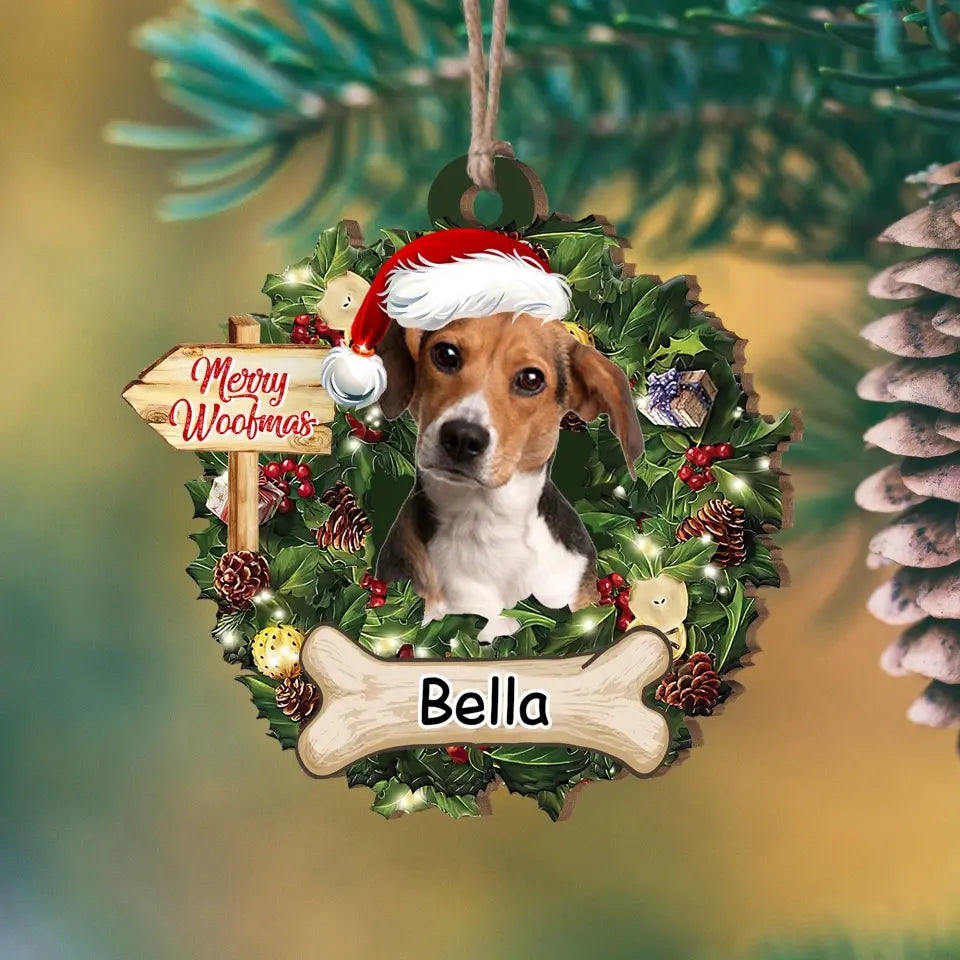Merry Woofmas, Christmas Gift - Personalized Ornament, Gift For Dog Lovers - ORN149