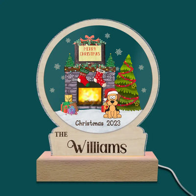 Stockings Family - Personalized Acrylic Lamp, Gift For Christmas - L87