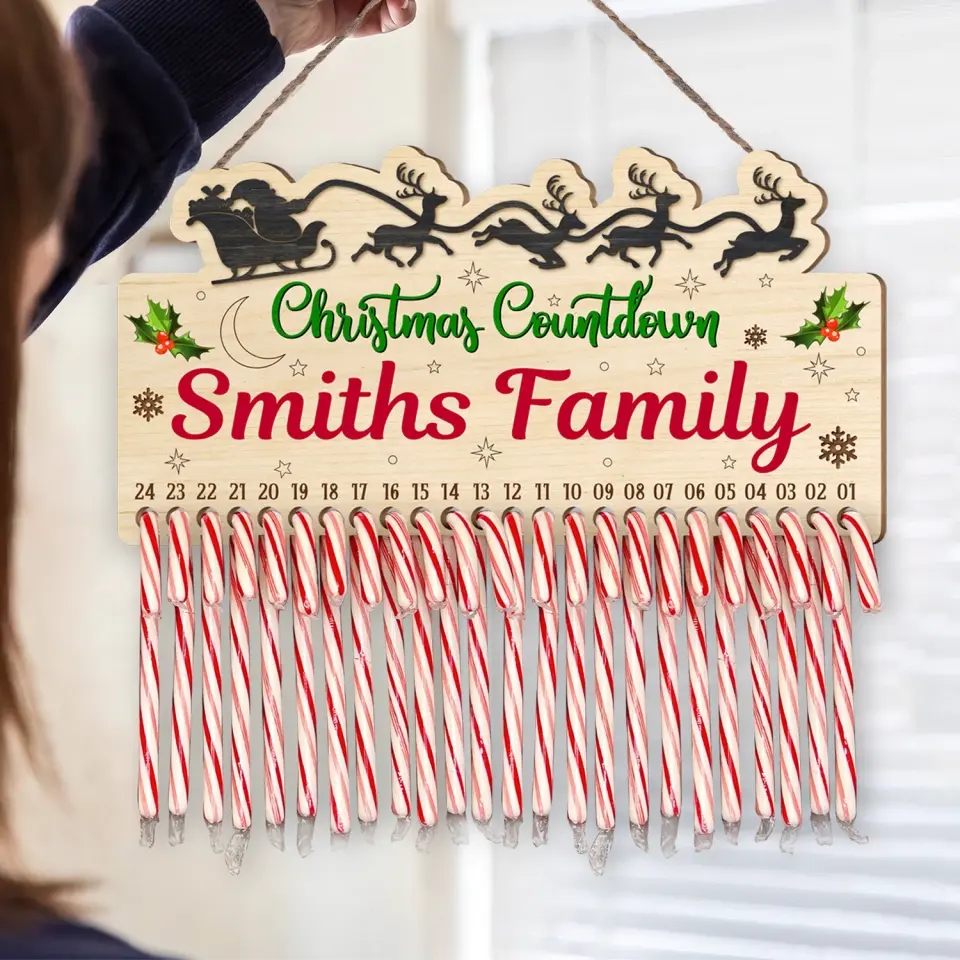 Christmas Countdown - Personalized Countdown Sign, Gift For Christmas - DS669