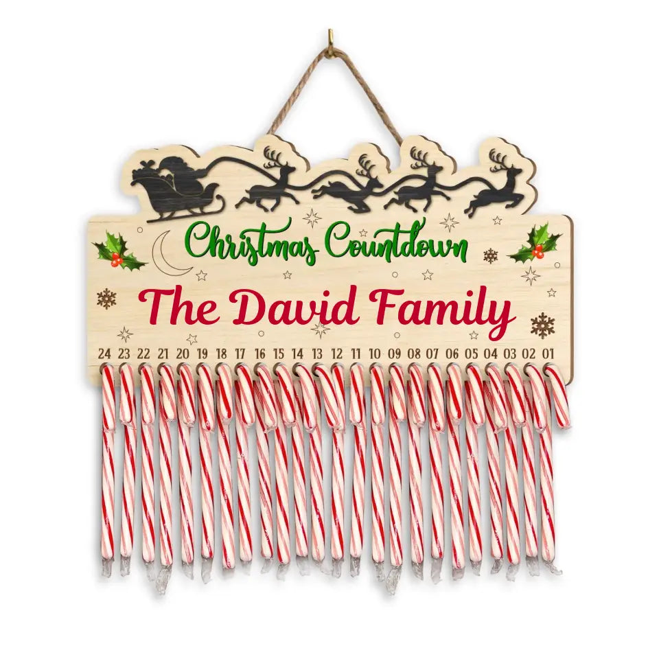 Christmas Countdown - Personalized Countdown Sign, Gift For Christmas - DS669