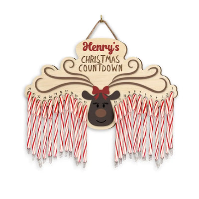 Custom Name Candt Cane Christmas Countdown - Personalized Countdown Sign, Gift For Christmas - DS700