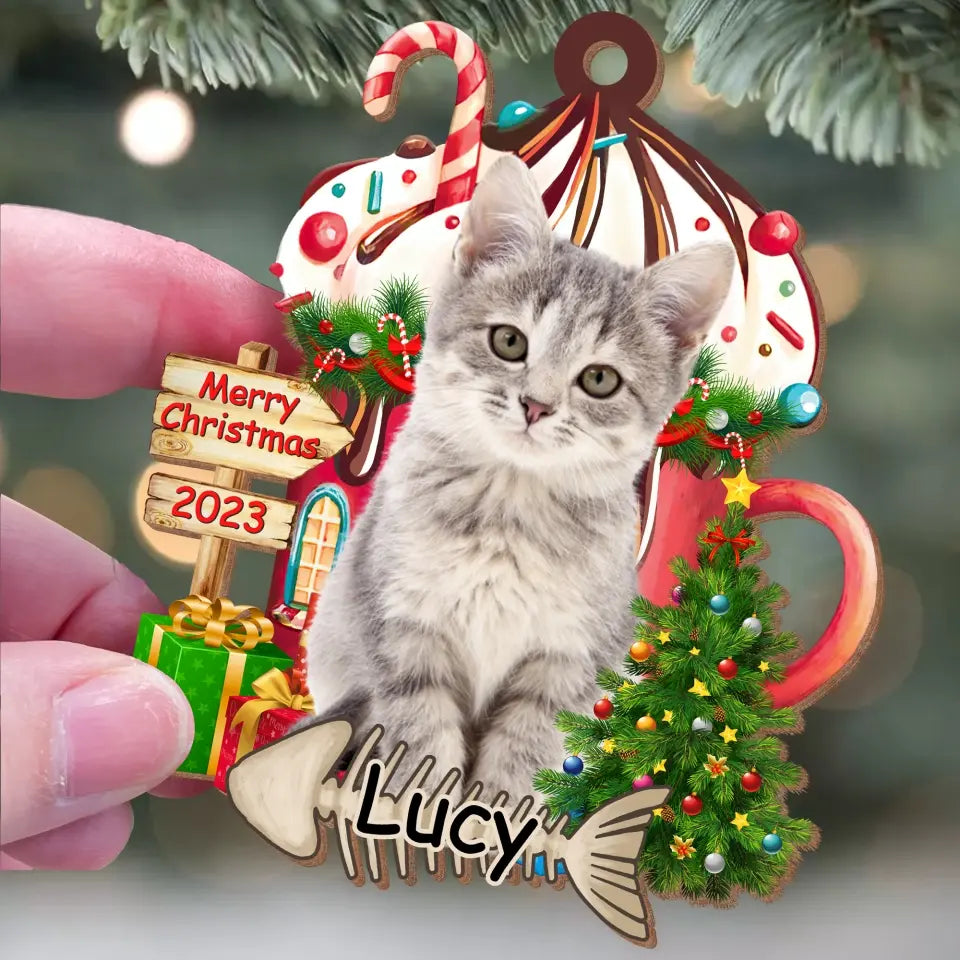 Pet Christmas Limited - Personalized Wooden Ornament, Gift For Pet Lovers - ORN120