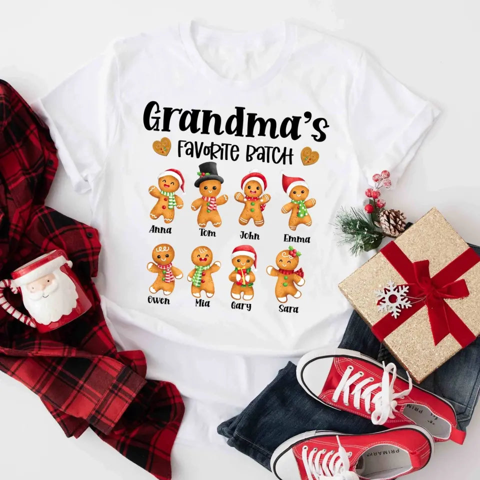 Grandma's Favorite Batch - Personalized T-shirt, Gift For Christmas - TS1021