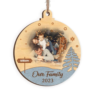 Our Family Christmas, Personalized Wooden Ornament, Gift For Christmas - ORN160