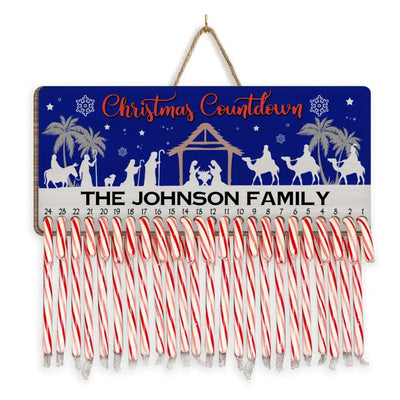Sliding Camel Christmas Countdown Sign - Personalized Countdown Sign, Christmas Gift, Home Decor - DS703