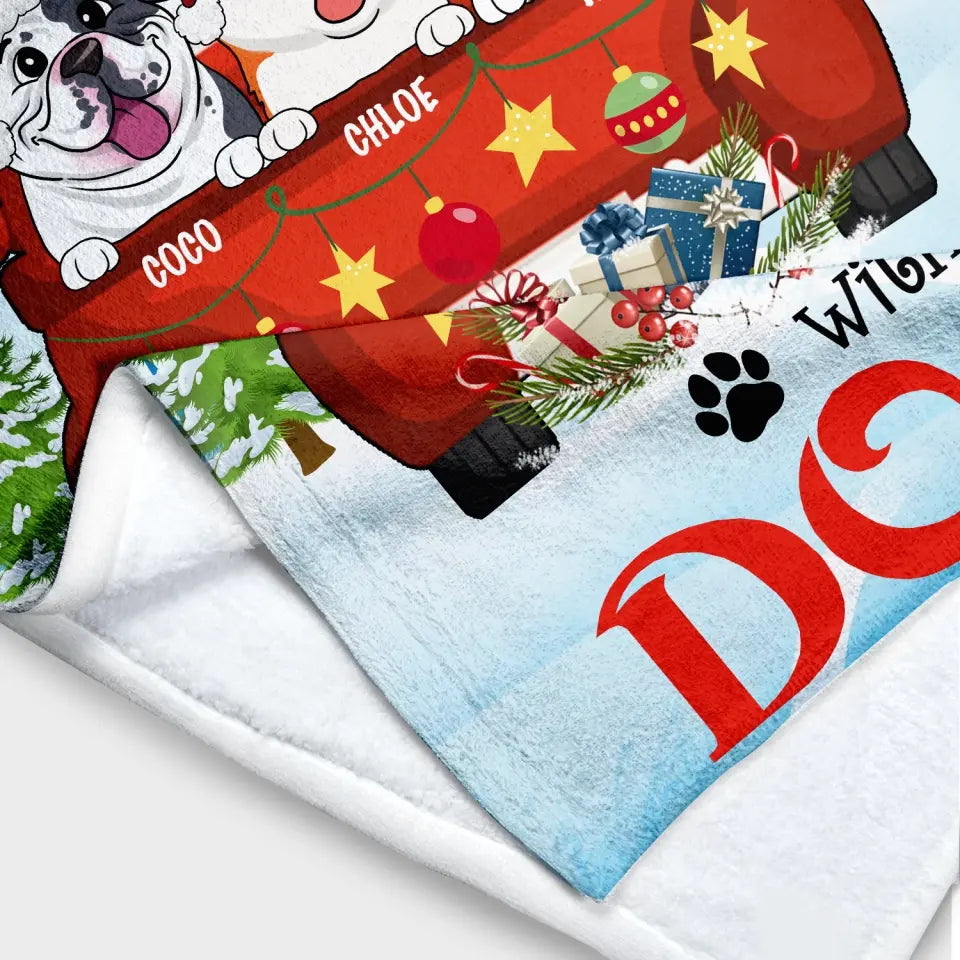 Chrismas Is Better With Dogs - Personalized Blanket, Christmas Gift For Dog Lovers - BL35