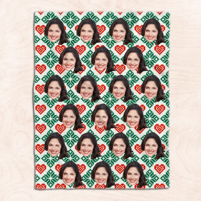 Christmas Blanket Custom Face - Personalized Blanket, Christmas Gift - BL36