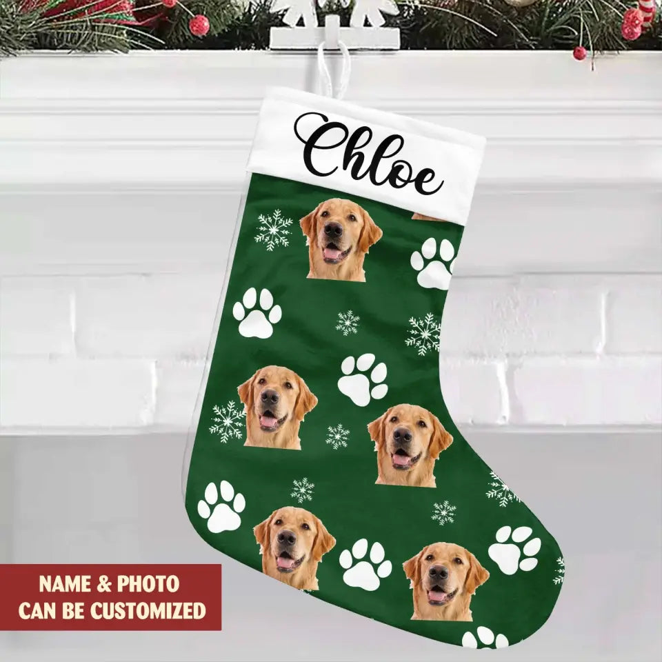 Pets Cute Face Photo - Personalized Christmas Stockings, Gift For Pet Lovers - SCS05