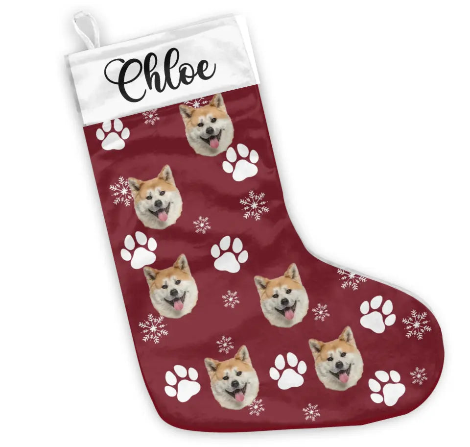 Pets Cute Face Photo - Personalized Christmas Stockings, Gift For Pet Lovers - SCS05