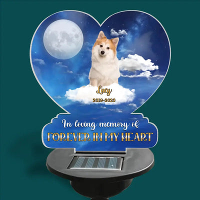 In Loving Memory Of Forever In My Heart- Personalized Solar Light, Memorial Gift - SL119