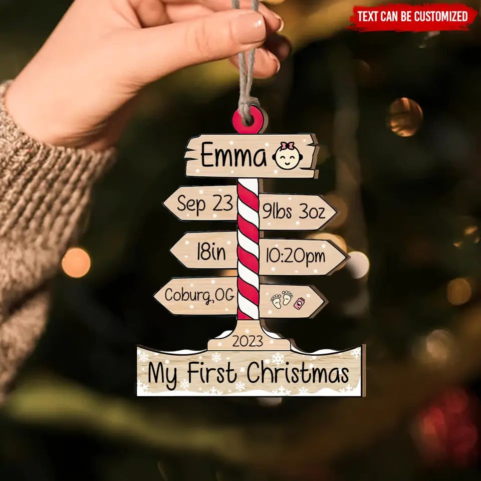 Our Baby Is Magic Christmas Family - Personalized Wooden Ornament, Christmas Gift For New Born Baby - ORN170