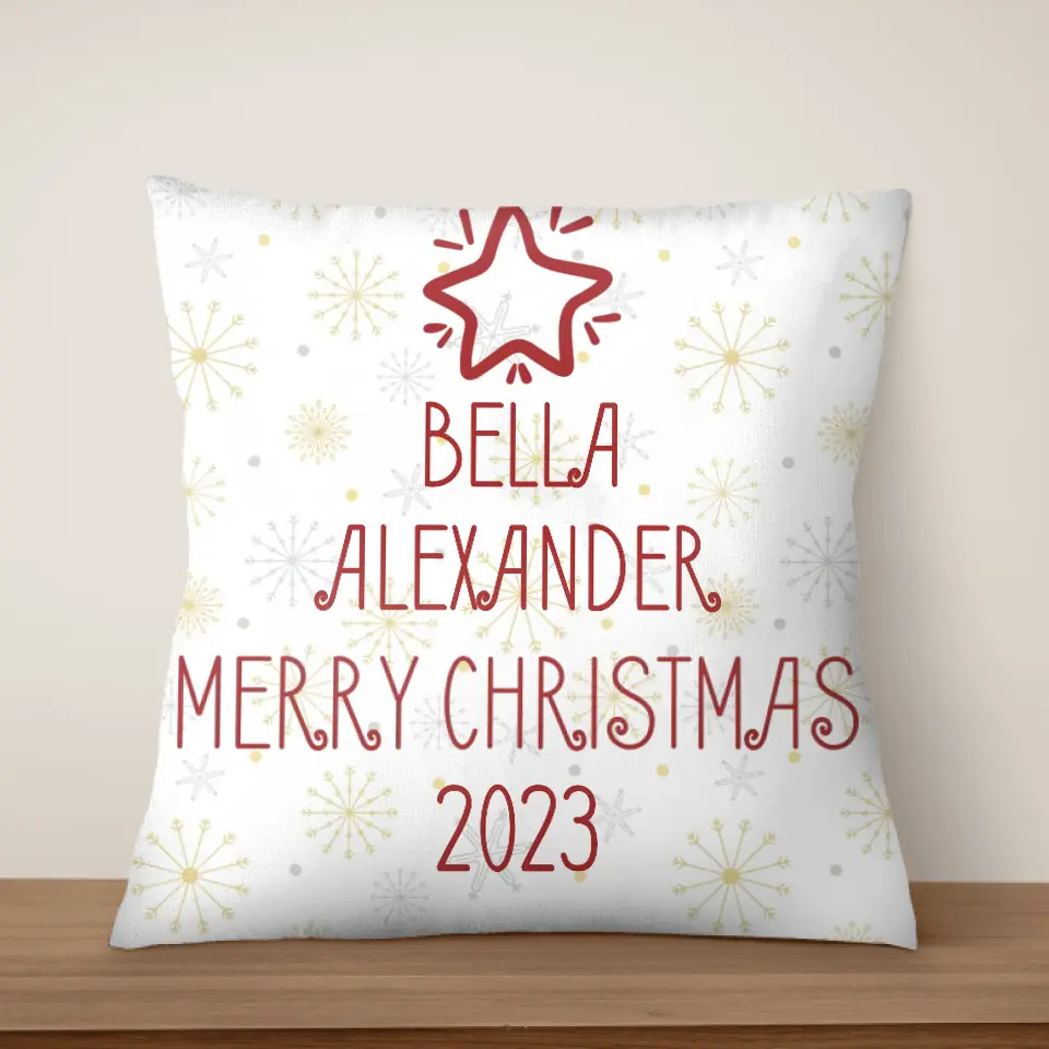 Christmas Tree Name Family - Personalized Pillow, Gift For Family - PC71