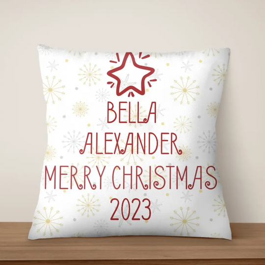 Christmas Tree Name Family - Personalized Pillow, Gift For Family - PC71