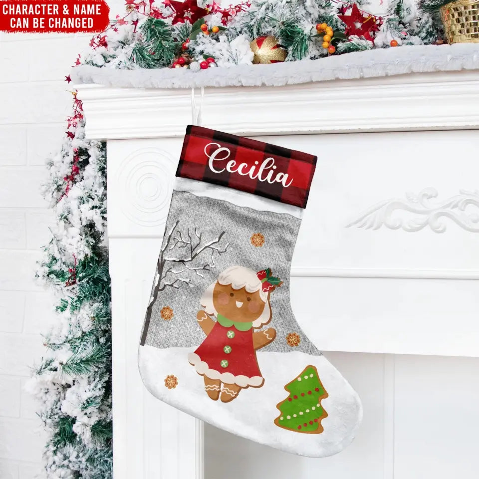 Christmas Stockings Personalized Buffalo Plaid - Personalized Christmas Stocking, Christmas Gift For Family And Friends - SCS07